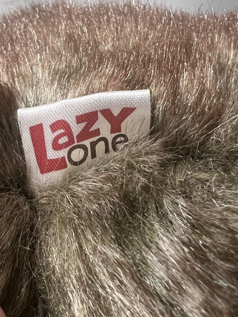 Lazy One Furry Animal Paw Slippers Brown Kids Size M 13-3
